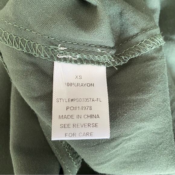 Baltic Born Smocked Elegant Green Maxi Dress size XS with pockets - Picture 8 of 8